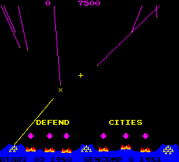 Supper Missile Attack demo screen